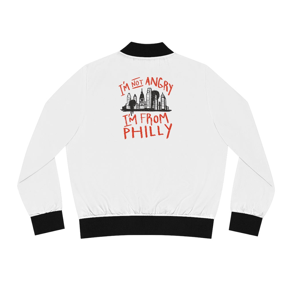 I'm not angry I'm from Philly Women's Bomber Jacket