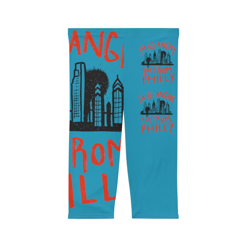 Women’s  I'm Not Angry I'm From Philly Capri Leggings