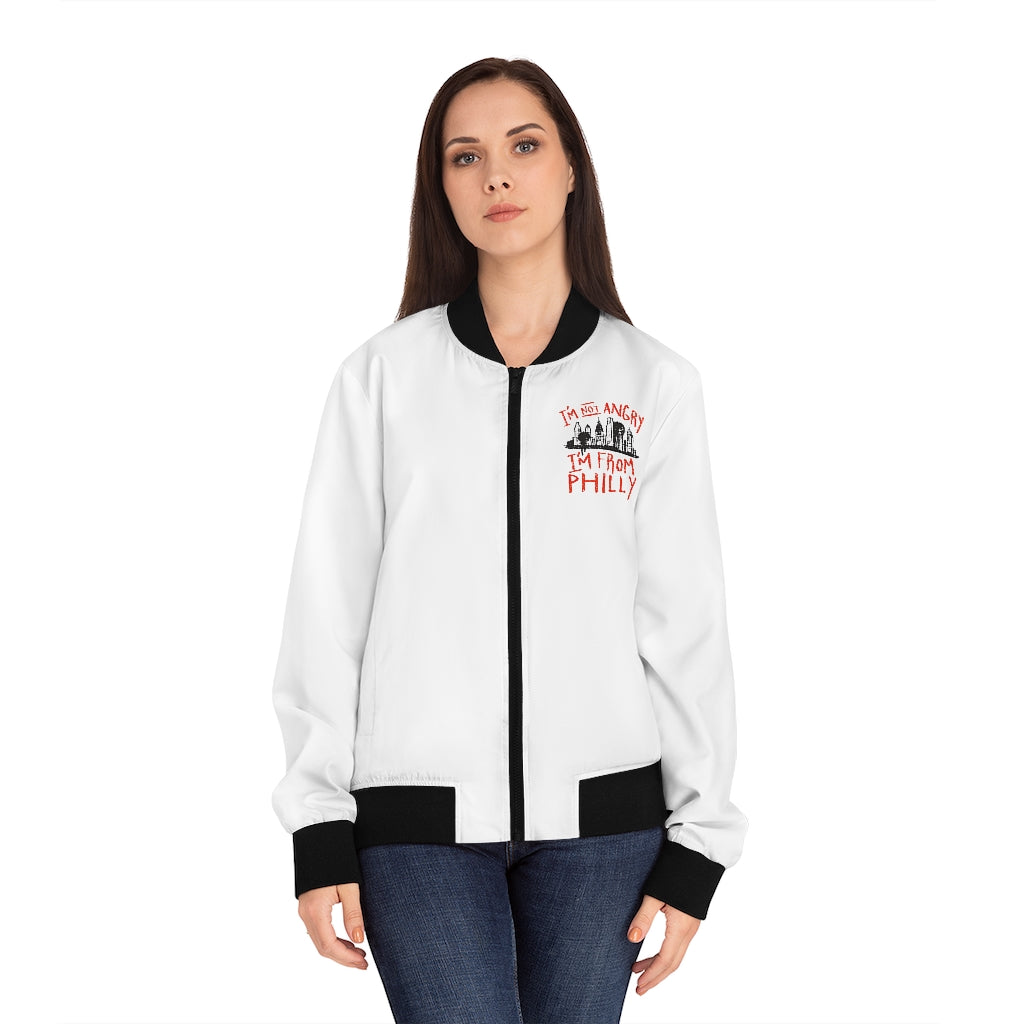 I'm not angry I'm from Philly Women's Bomber Jacket