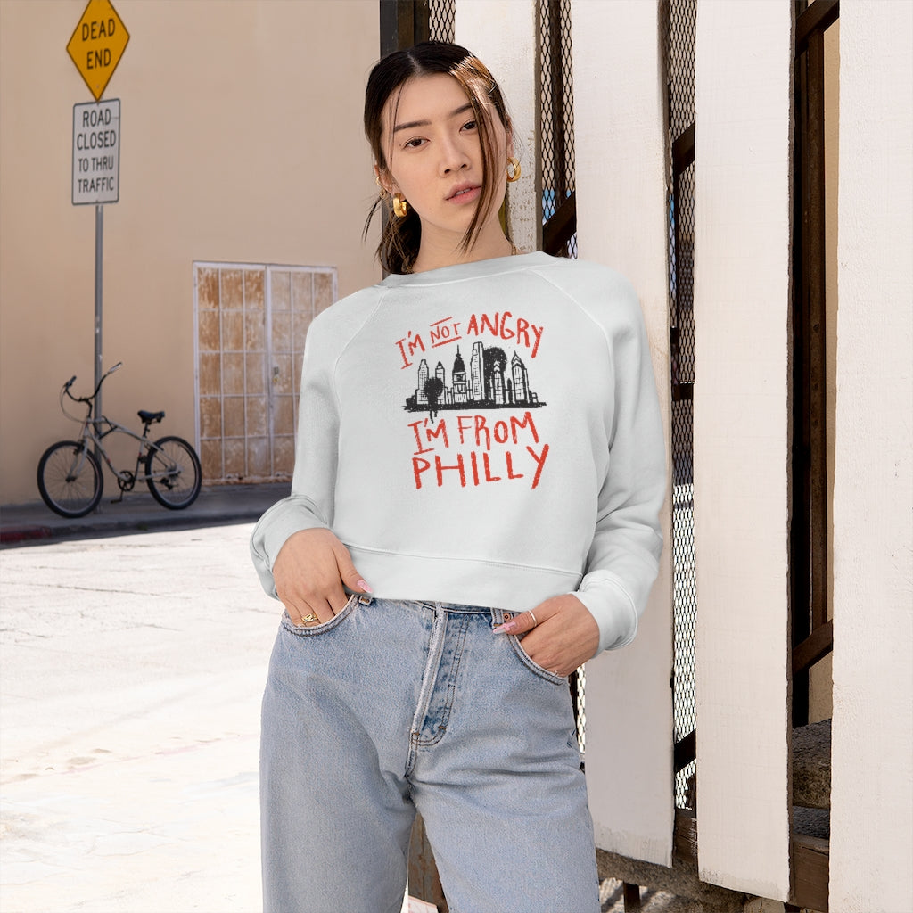 I'm Not Angry I'm From Philly Cropped Fleece