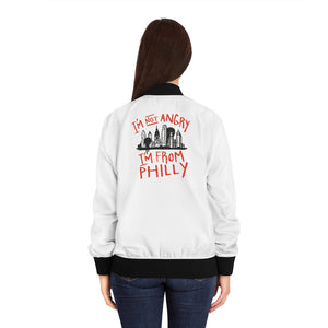 I'm not angry I'm from Philly Women's Bomber Jacket