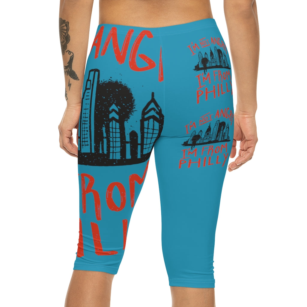 Women’s  I'm Not Angry I'm From Philly Capri Leggings