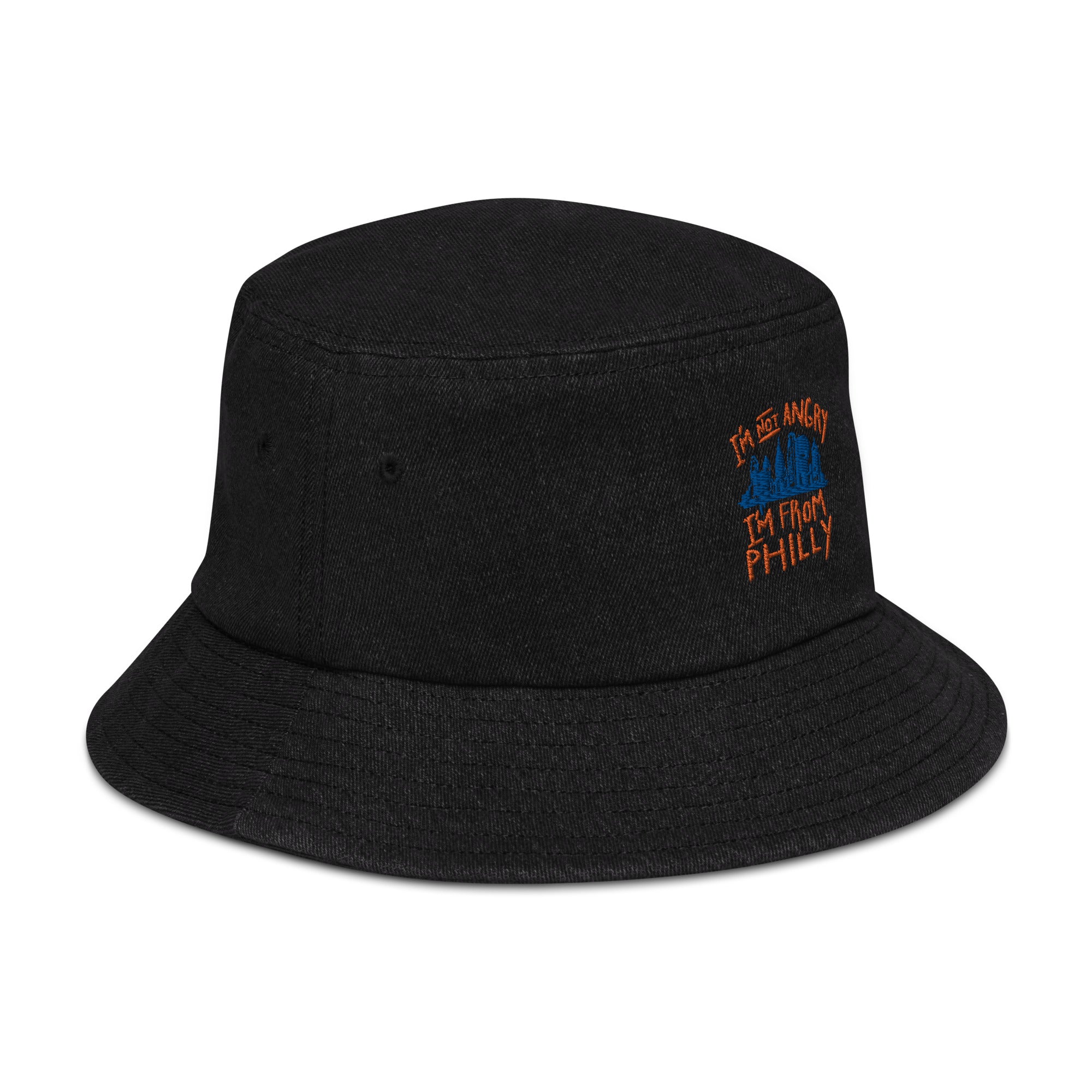 I'm Not Angry I'm From Philly Denim bucket hat