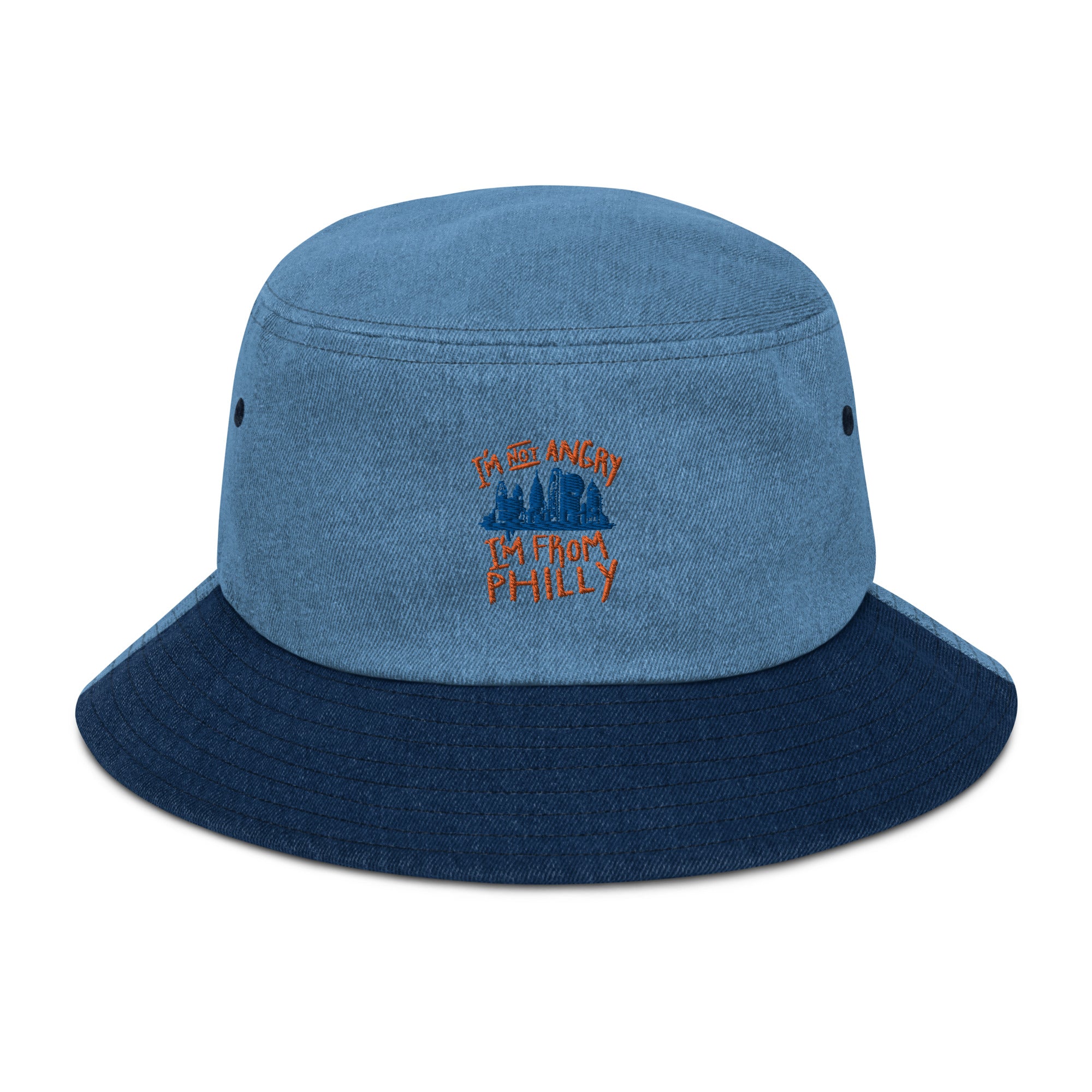 I'm Not Angry I'm From Philly Denim bucket hat