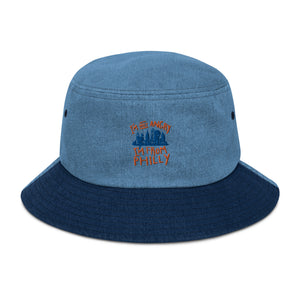 I'm Not Angry I'm From Philly Denim bucket hat