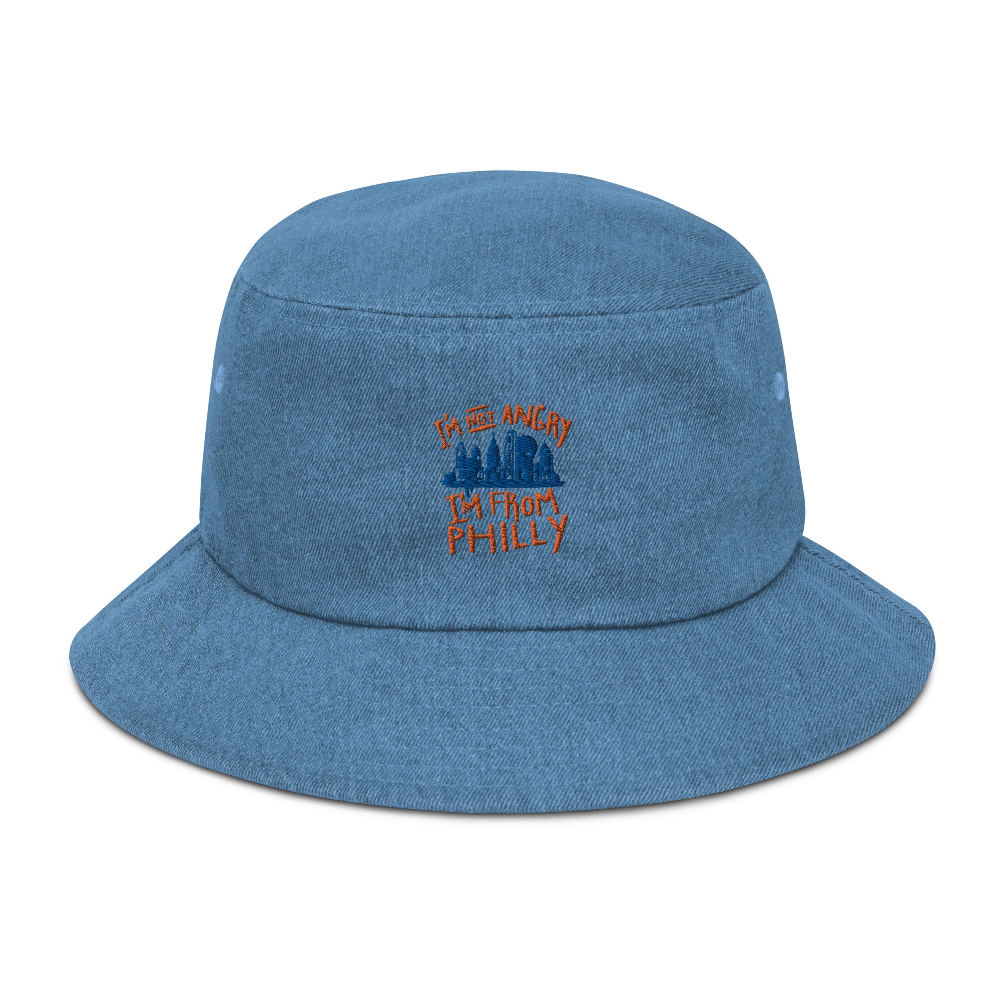 I'm Not Angry I'm From Philly Denim bucket hat