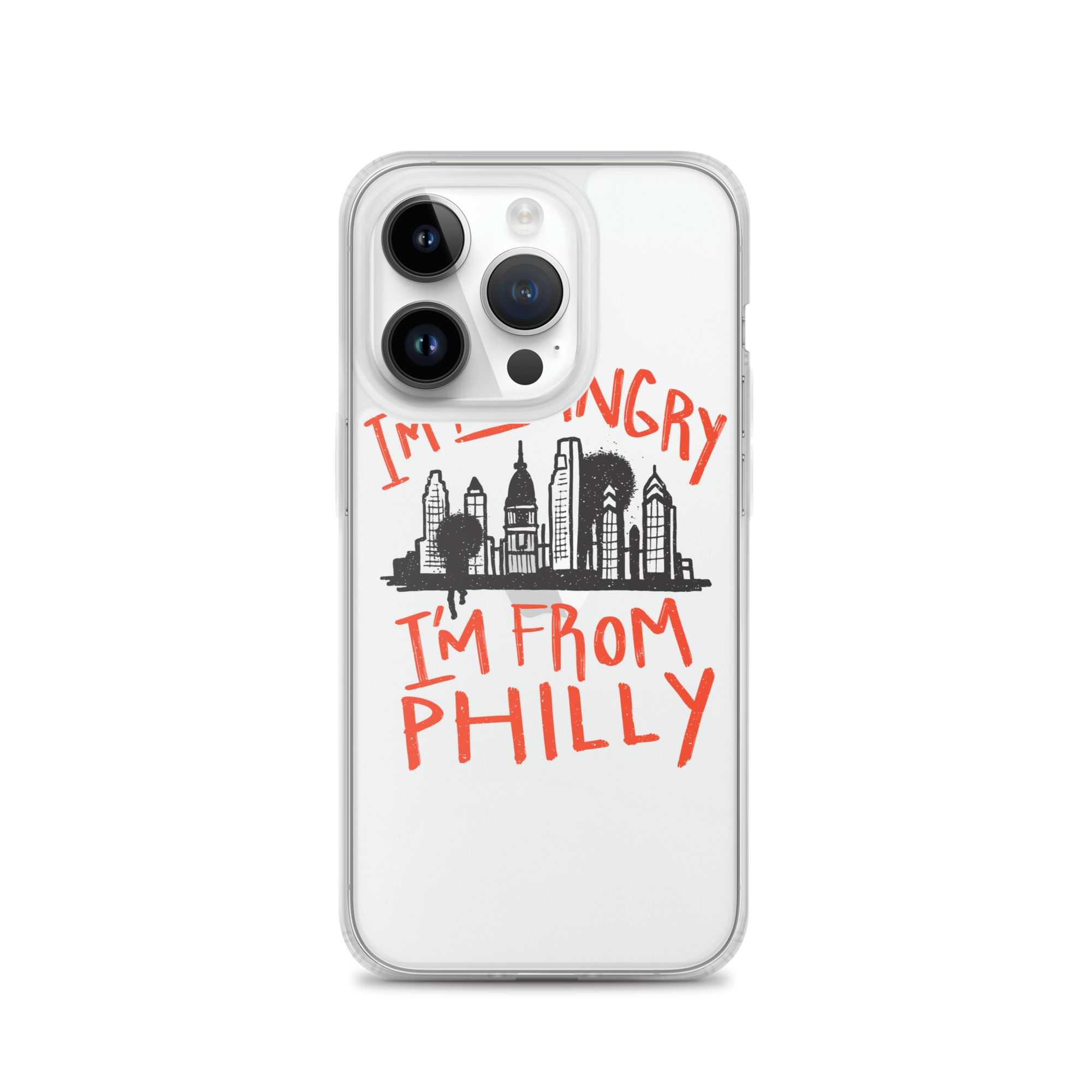 I'M NOT ANGRY IM FROM PHILLY iPhone Case