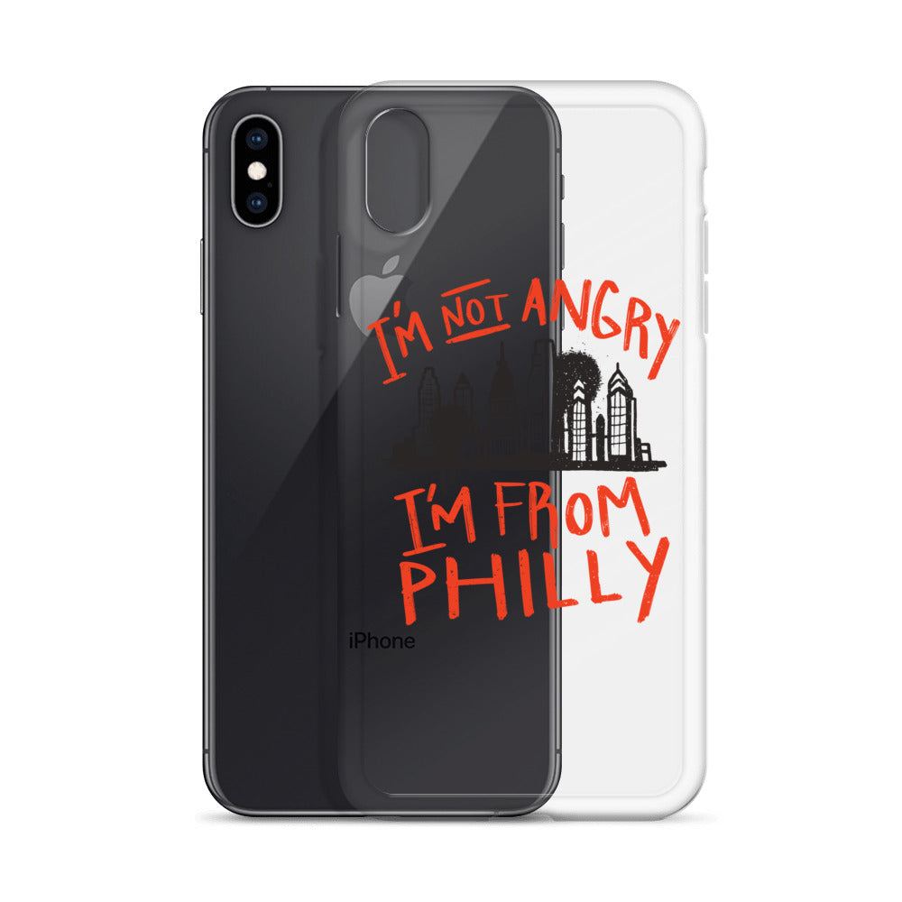 I'M NOT ANGRY IM FROM PHILLY iPhone Case