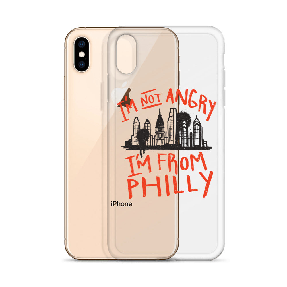 I'M NOT ANGRY IM FROM PHILLY iPhone Case