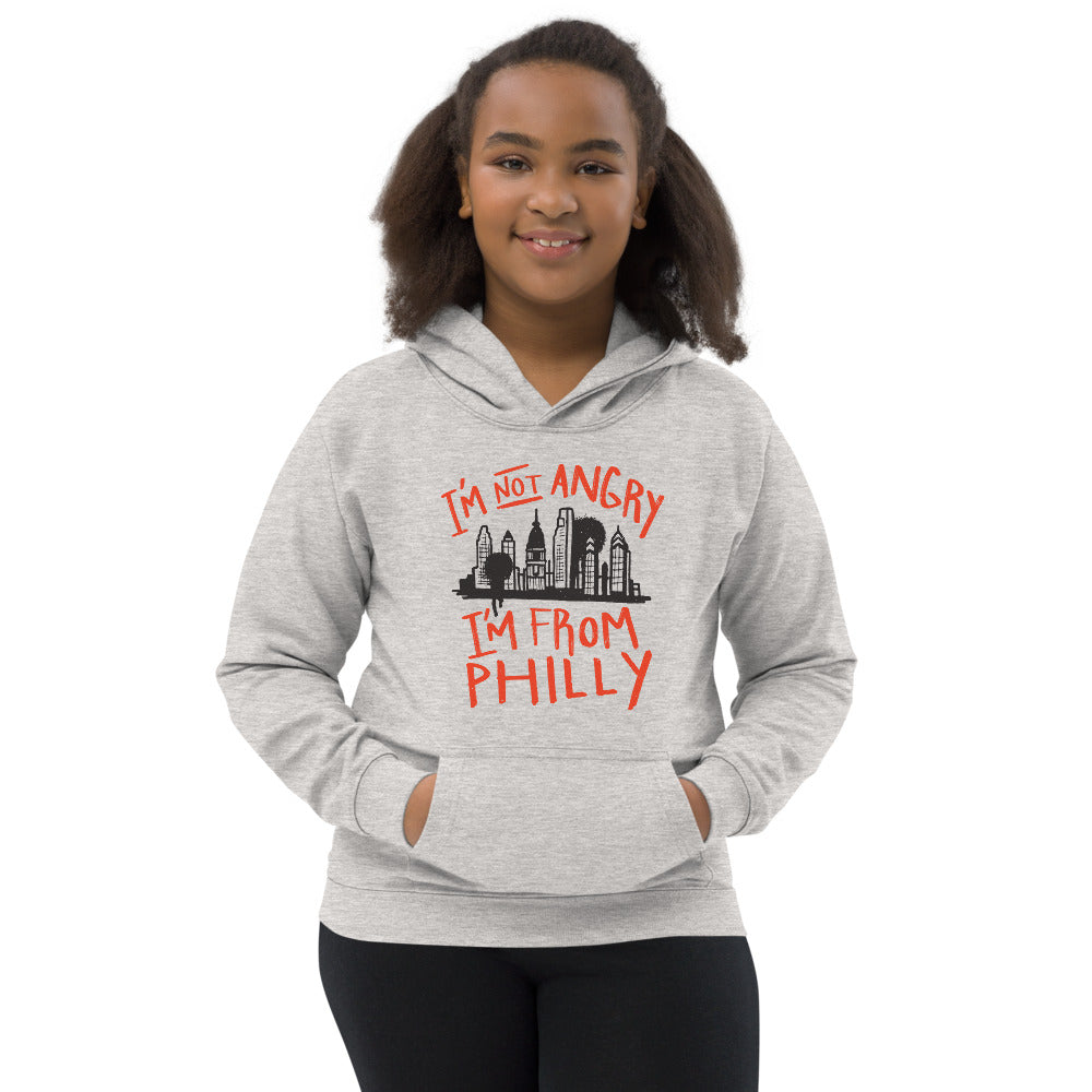 I'm Not Angry I'm From Philly Kids Hoodie